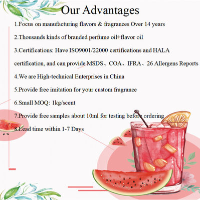Juice & Food Flavor Oil For Kiwi Beverage Making Custom Fragrance Fragrance Oil Over 4000 Kinds